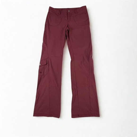 Athleta Pants 8 Tall Mauve Nylon Spandex Cargo Outdoor Hiking Travel Stretch - Picture 1 of 10